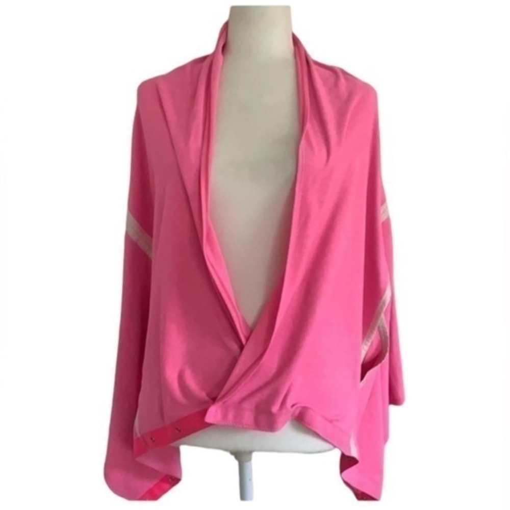 Lululemon Vinyasa heathered pink Pilates shrug scarf shawl wrap in one size